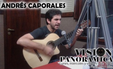 Linda charla y buena música con Andrés Caporales