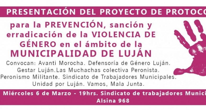 Presentarán un protocolo para erradicar la violencia en la Municipalidad