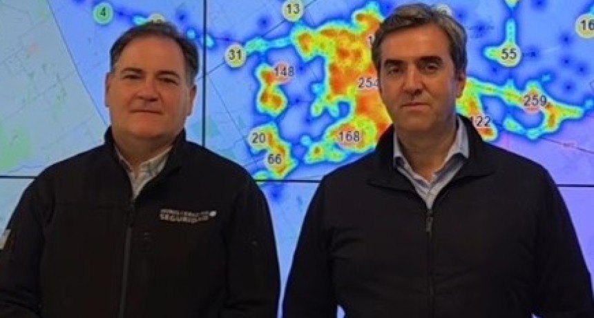 El ministro de Seguridad bonaerense se reunió con el intendente Boto en la Multiagencia