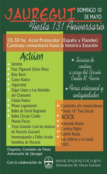 Festejos en Jauregui, se posponen para este domingo