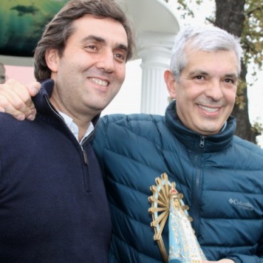 Leonardo Boto junto a Julián Domínguez en Luján