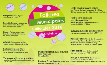 Talleres Culturales de la Municipalidad de Luján