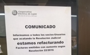 La cooperativa eléctrica vuelve a refacturar tras el reclamo de la Multisectorial