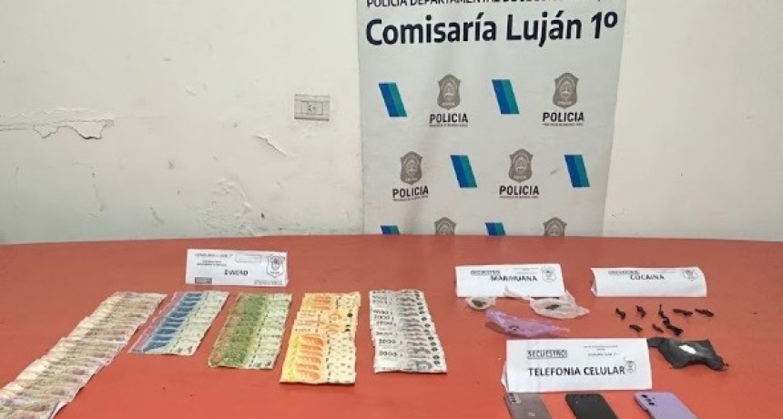 Tres aprehendidos con drogas en la vía pública