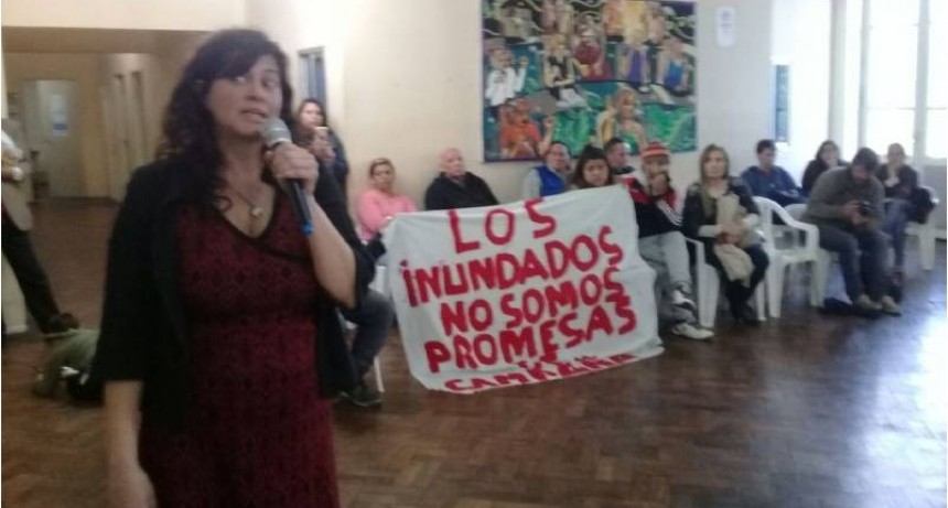 "Los inundados no somos promesas de campaña"