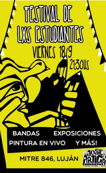 “Festival de lxs Estudiantes” hoy en el Centro Cultural Artigas