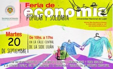 Hoy se realiza una nueva feria de economía popular y solidaria en la UNLu
