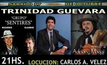 Carlos velez conducirá el espectáculo de Sentires y Adrián Maggi en Luján.