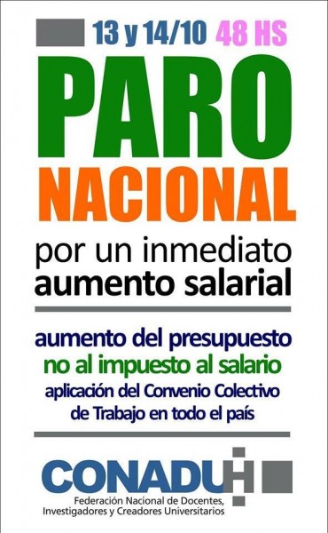Universitarios vuelven al paro jueves y viernes
