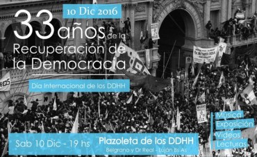 Acto por el 33 aniversario de la recuperación de la democracia